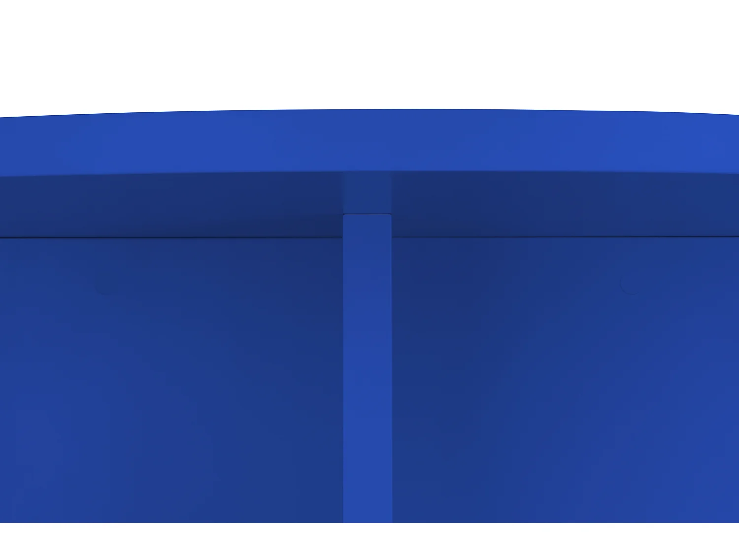 Runder Couchtisch, mit laminiertem 3 cm stark, Blau Preußen, 100 cm