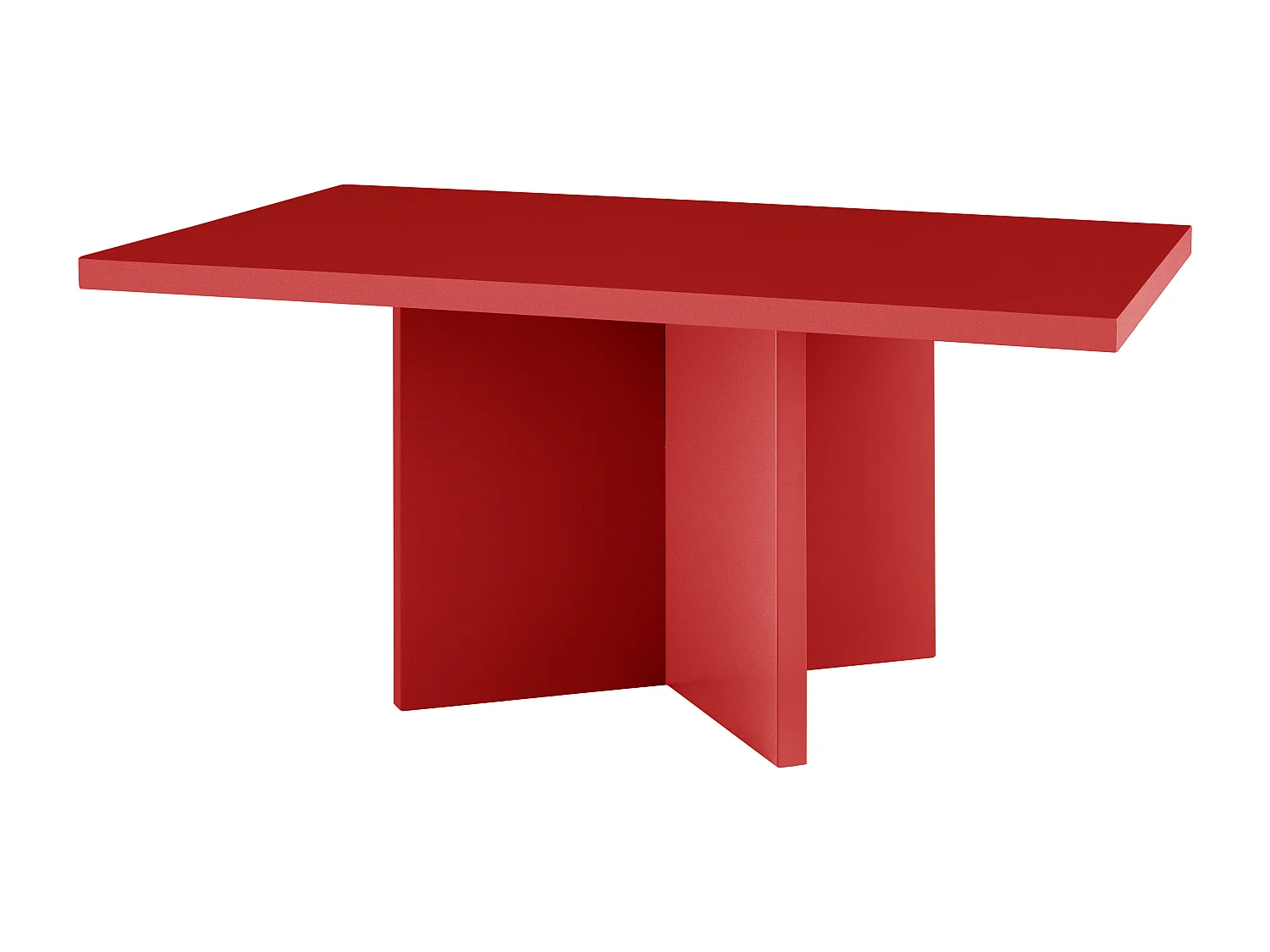 Mesa de centro tablero laminado de 3cm rojo llama 100x60cm- HECHO EN ESPAÑA