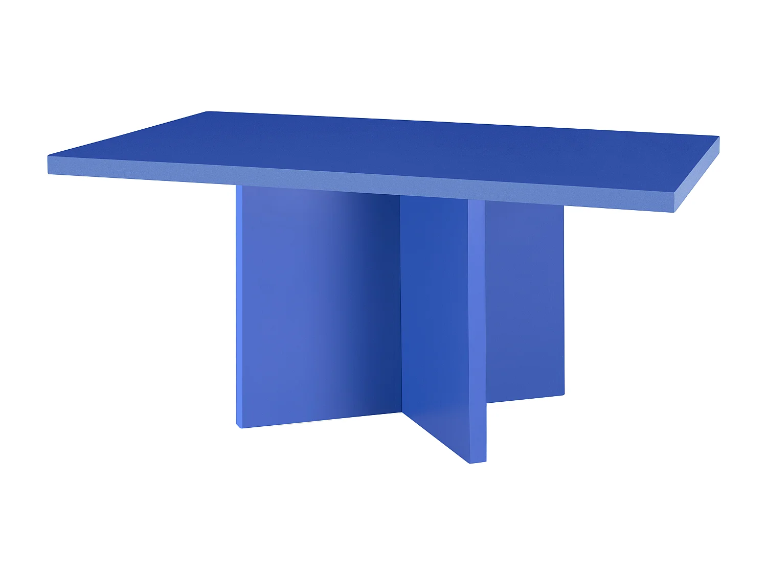 Mesa de centro tablero laminado de 3cm azúl prussia 100x60cm- HECHO EN ESPAÑA