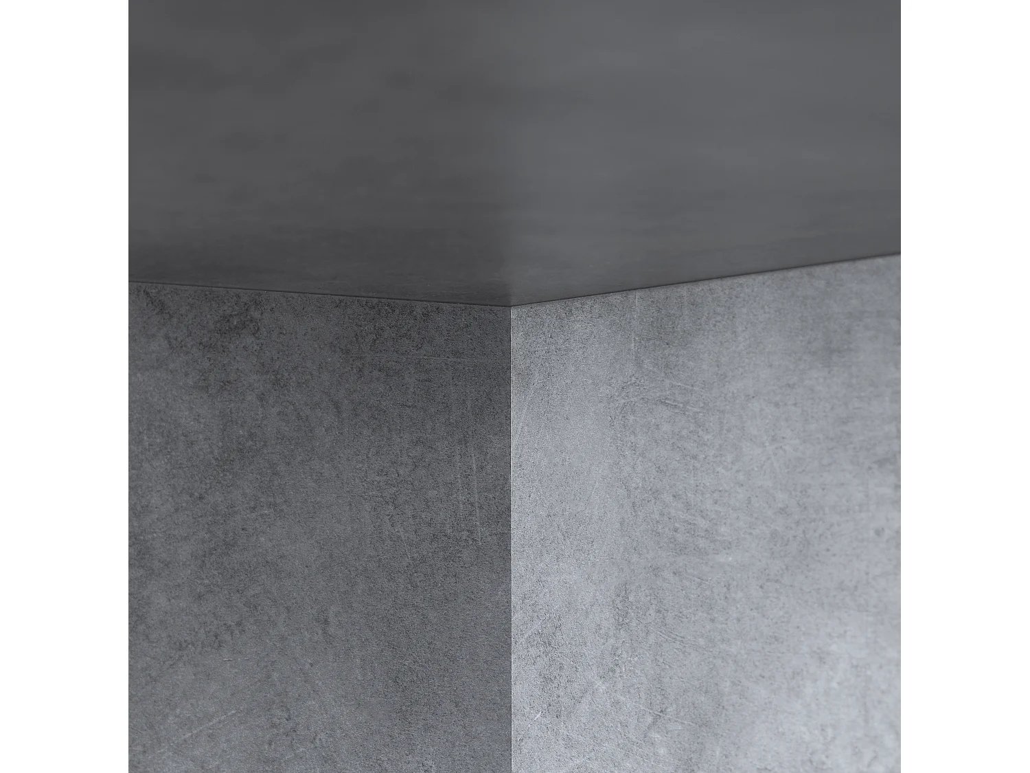 Runder Couchtisch, Laminatplatte, Mikrozement-Effekt, 80 cm