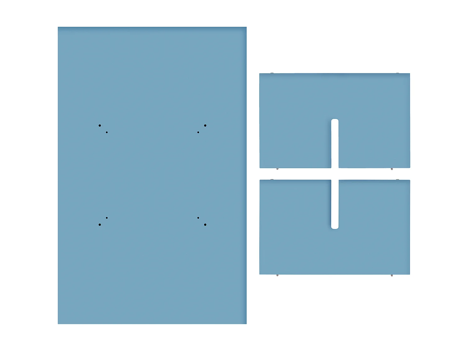 Mesa de centro tablero resistente MDF 3cm Azúl Cornish 100x60cm - HECHO EN ESPAÑA