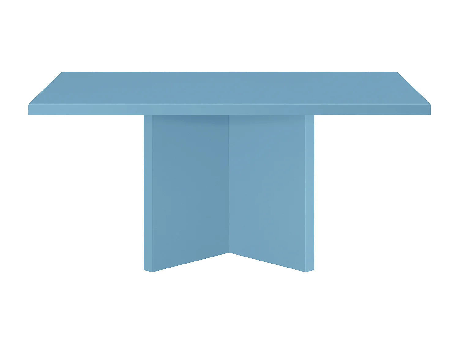 Tavolino da salotto con piano resistente in MDF 3cm blu Cornish 100x60cm