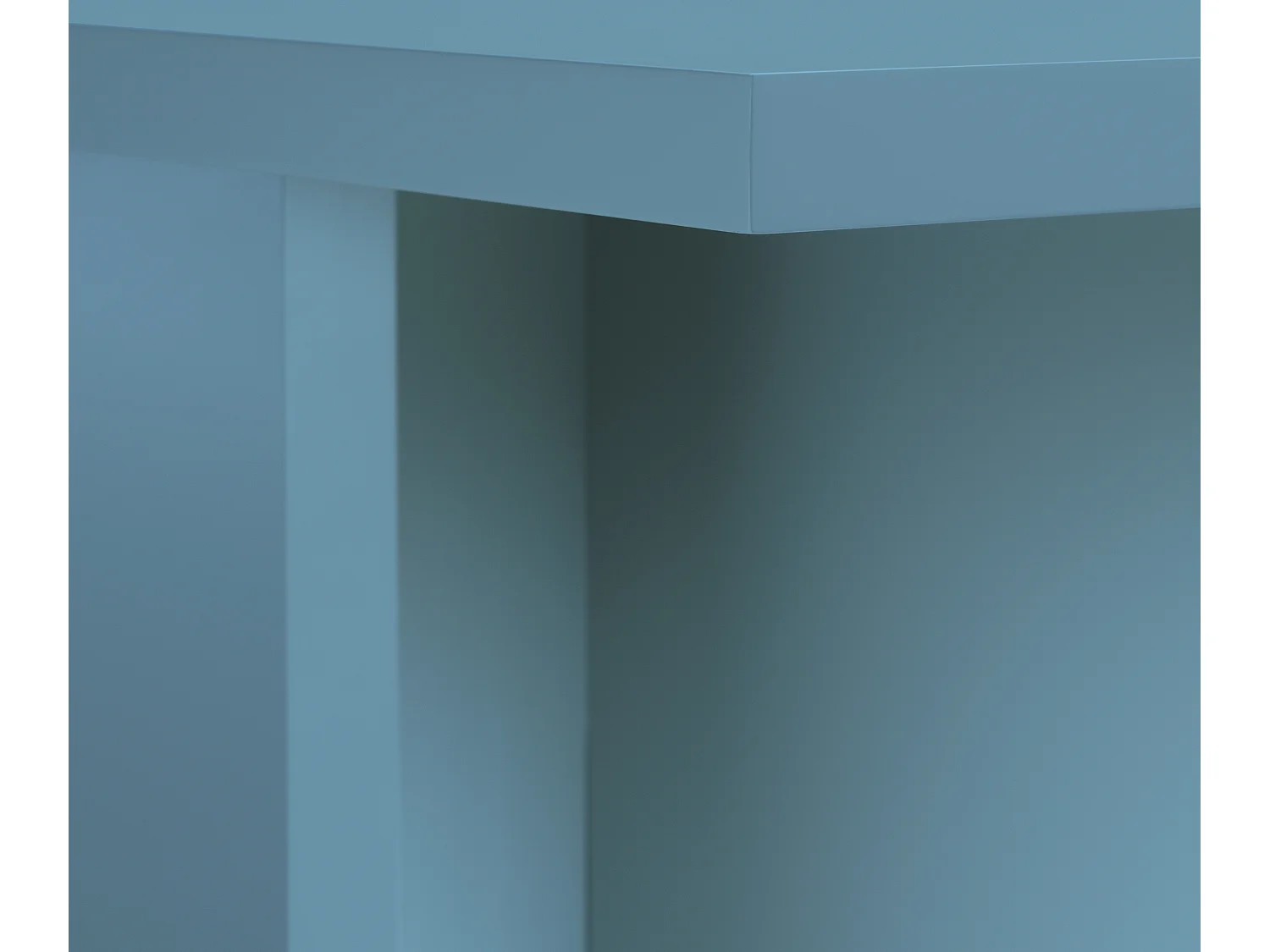 Tavolino da salotto con piano resistente in MDF 3cm blu Cornish 100x60cm