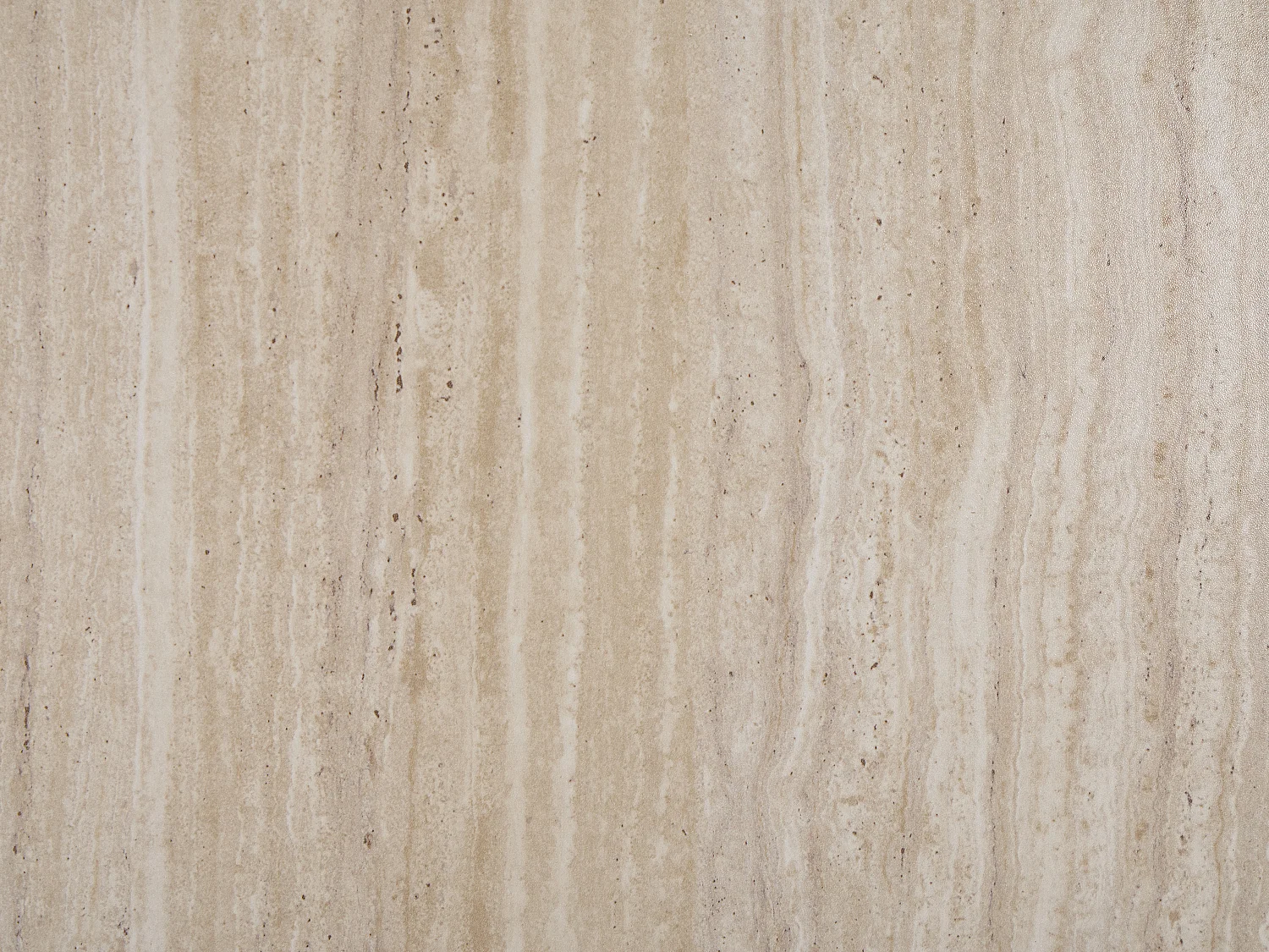 Table à manger extensible 4 à 8 personnes en MDF et acier - Effet travertin beige et Blanc - KOMONI