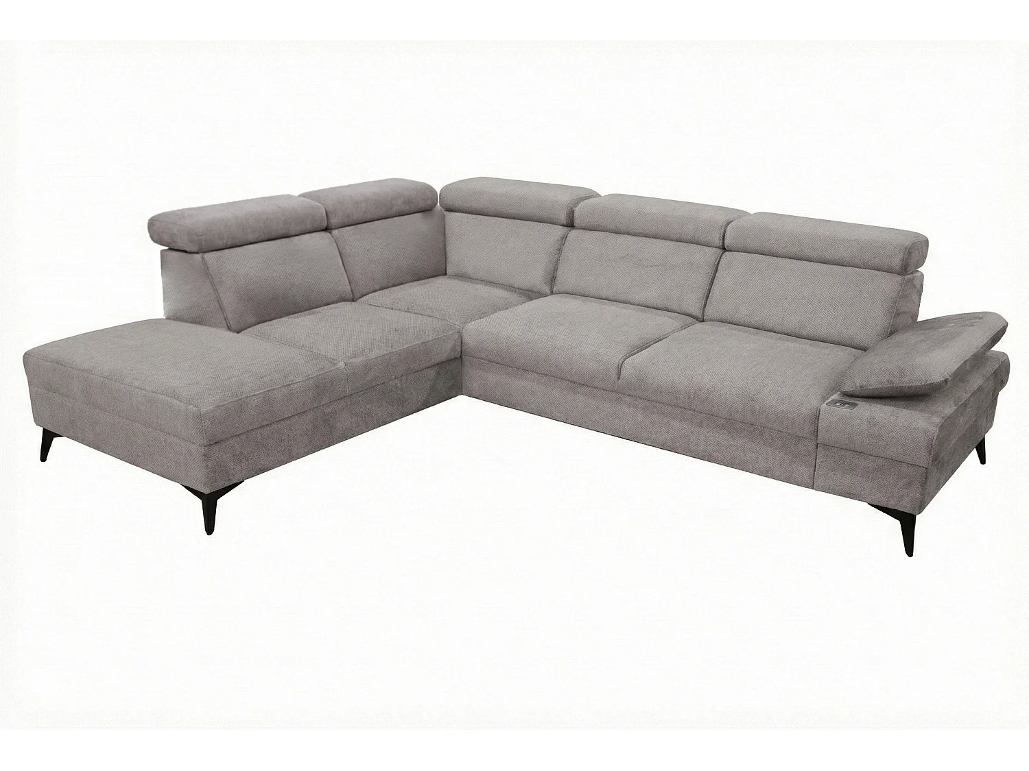 Canapé d’angle moderne Vigo avec fonction RELAX et appuie-têtes réglables – idéal pour le salon