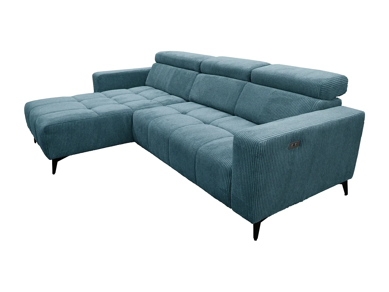 Nicolette - Canapé d’angle moderne avec fonction relax électrique