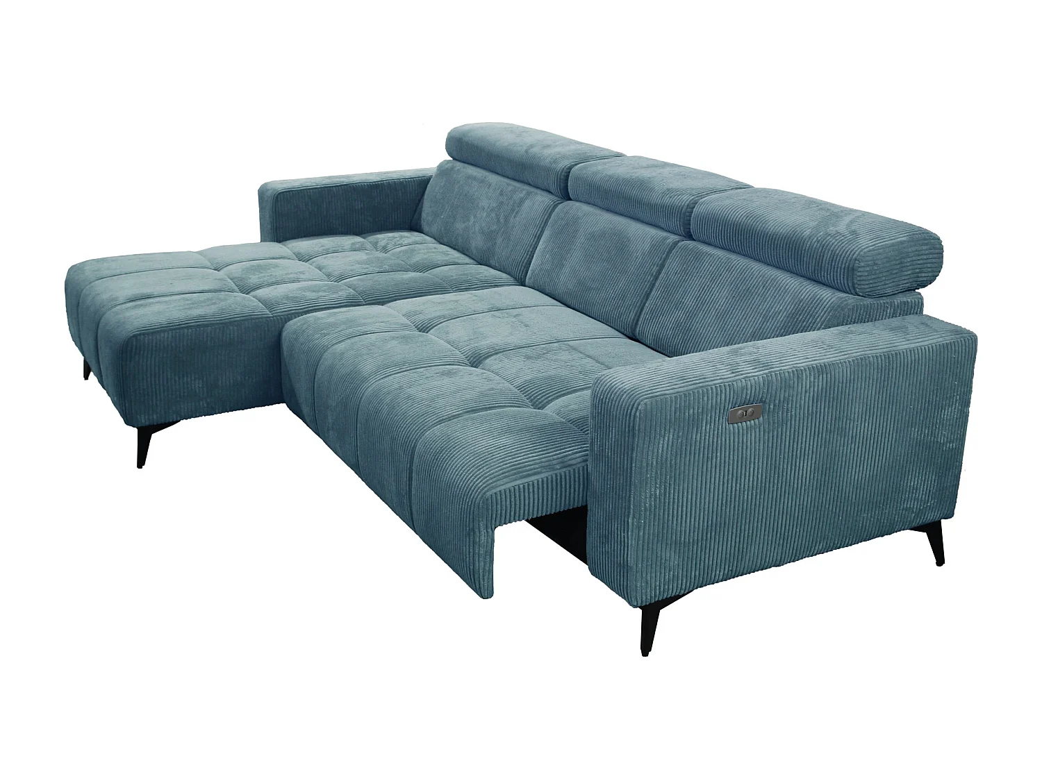 Nicolette - Canapé d’angle moderne avec fonction relax électrique