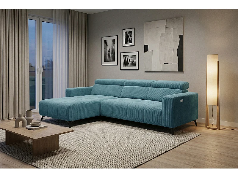 Nicolette – Moderne hoekbank met elektrische relaxfunctie