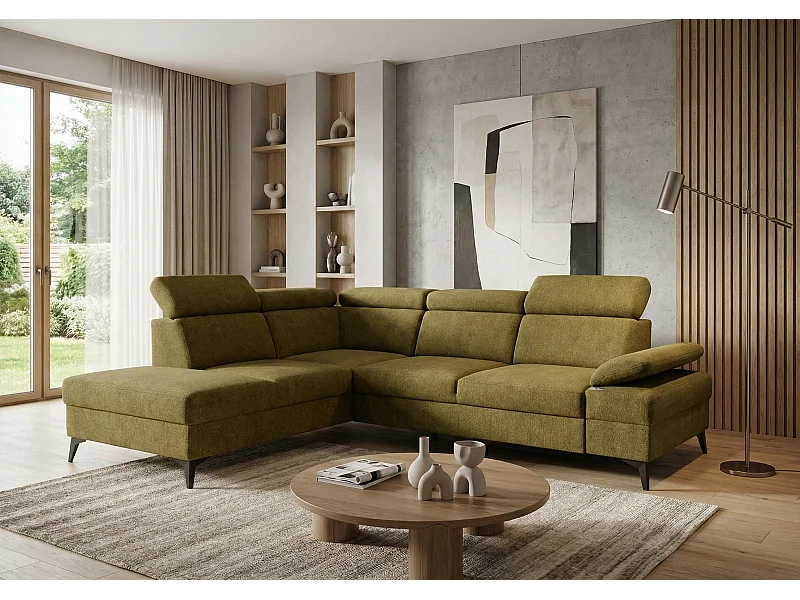 Moderne hoekbank Vigo met RELAX-functie en verstelbare hoofdsteunen – ideaal voor de woonkamer