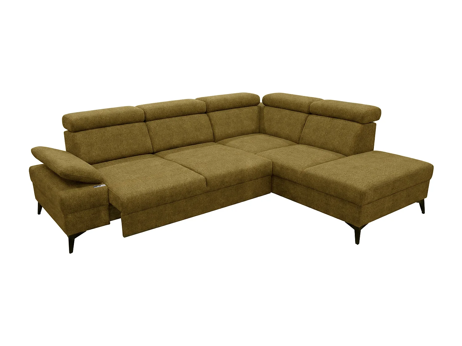 Canapé d’angle moderne Vigo avec fonction RELAX et appuie-têtes réglables – idéal pour le salon