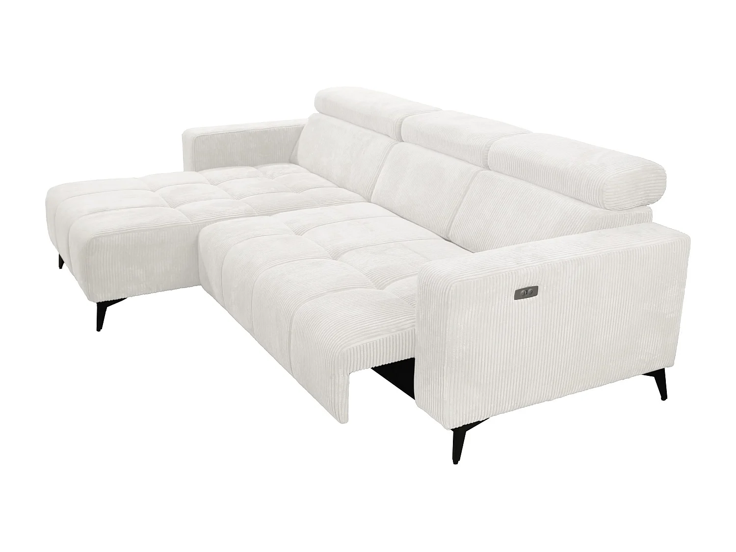 Nicolette - Canapé d’angle moderne avec fonction relax électrique