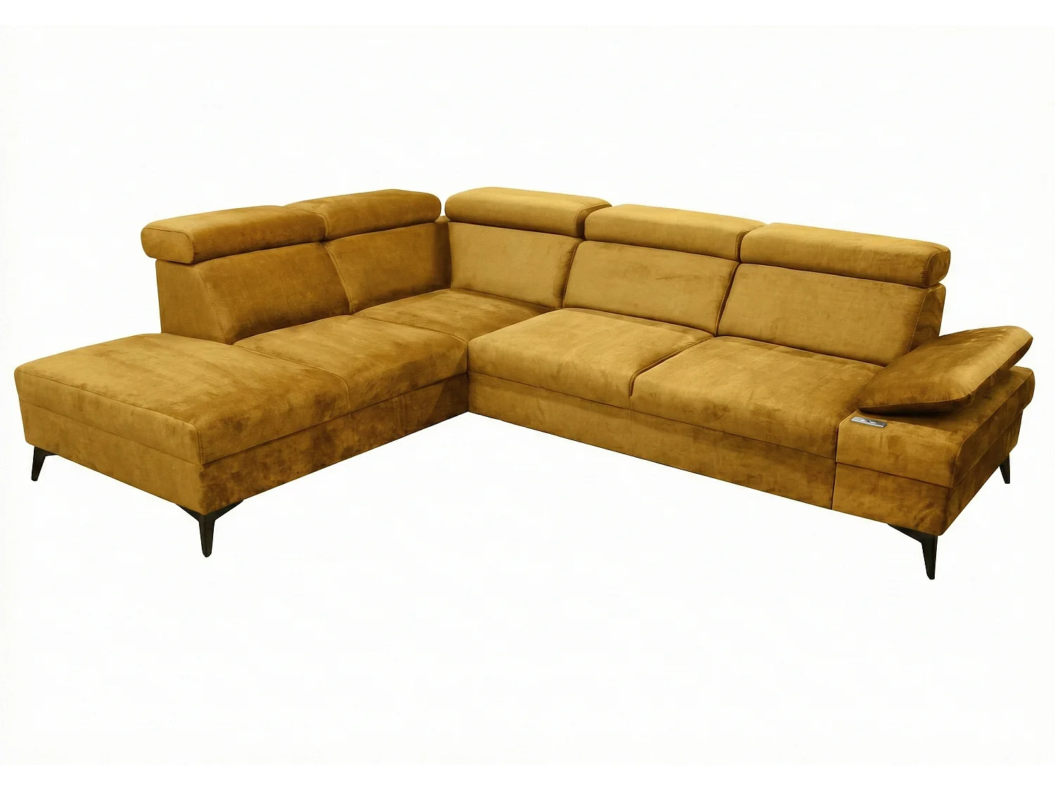 Canapé d’angle moderne Vigo avec fonction RELAX et appuie-têtes réglables – idéal pour le salon