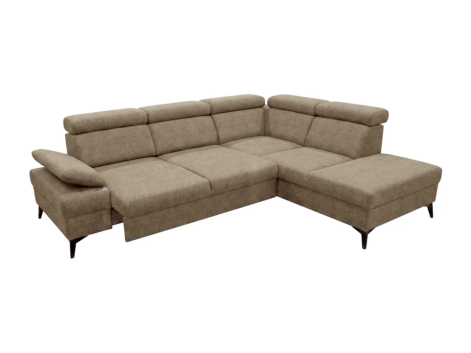 Canapé d’angle moderne Vigo avec fonction RELAX et appuie-têtes réglables – idéal pour le salon