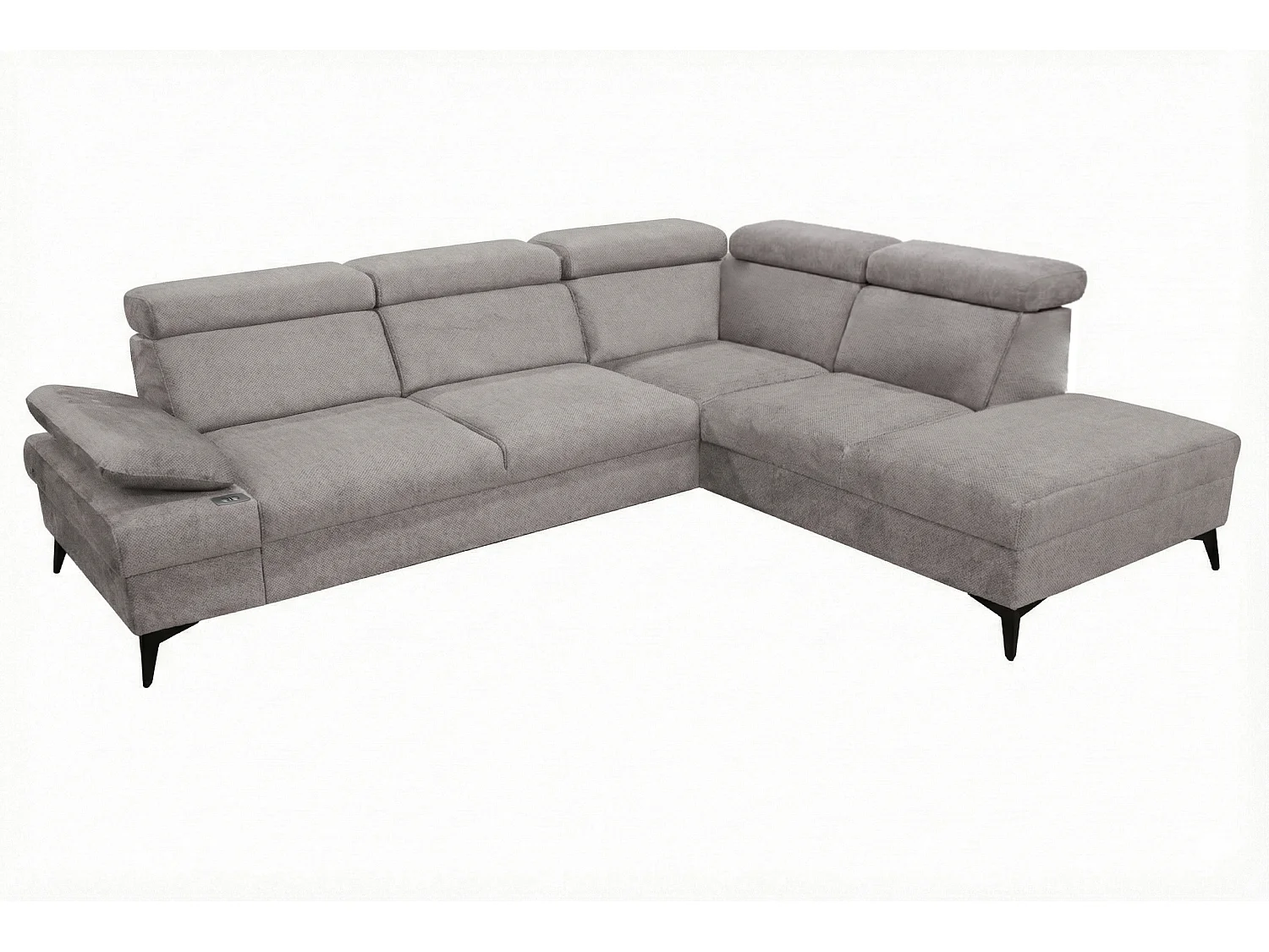 Canapé d’angle moderne Vigo avec fonction RELAX et appuie-têtes réglables – idéal pour le salon