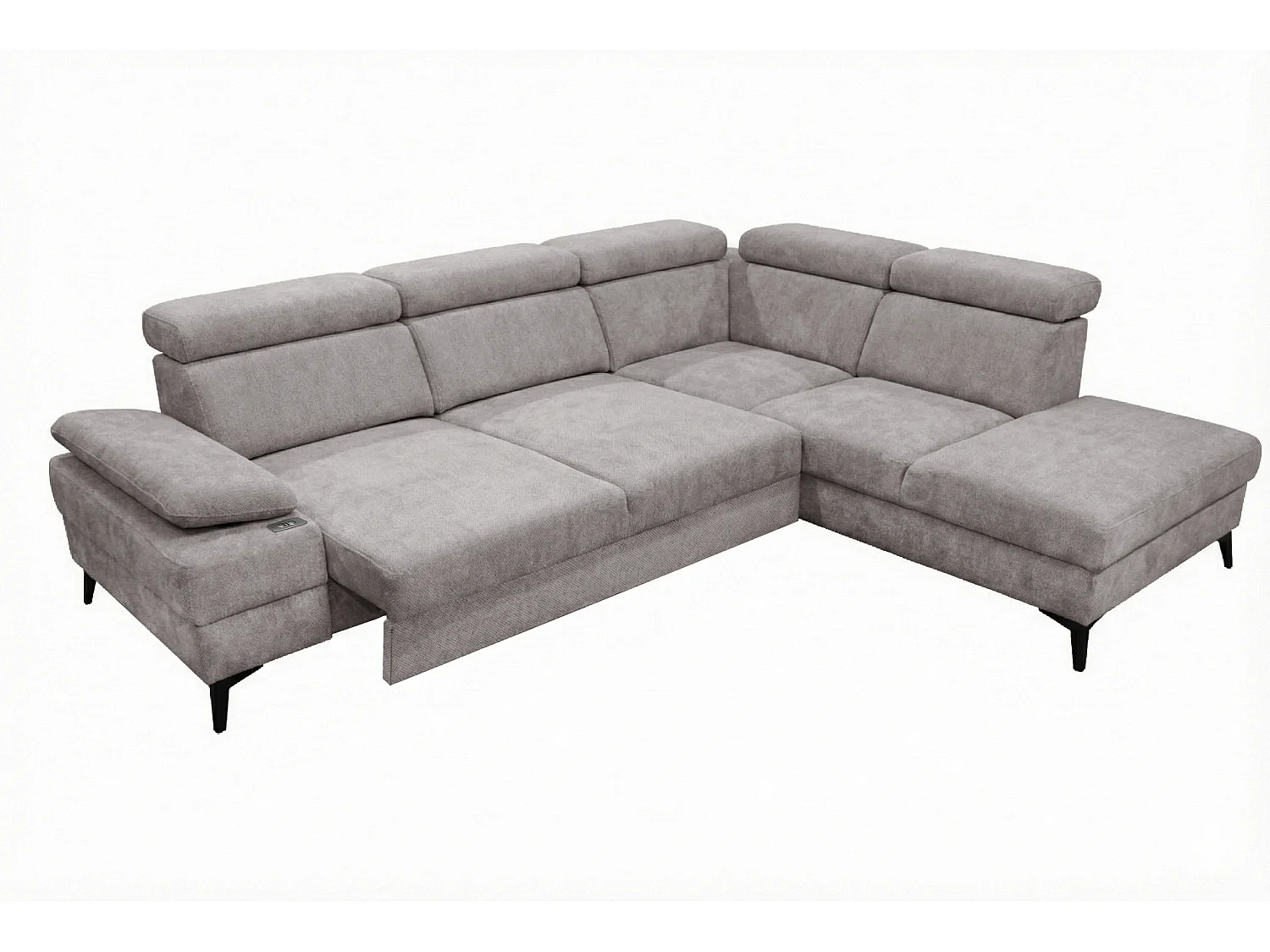 Canapé d’angle moderne Vigo avec fonction RELAX et appuie-têtes réglables – idéal pour le salon