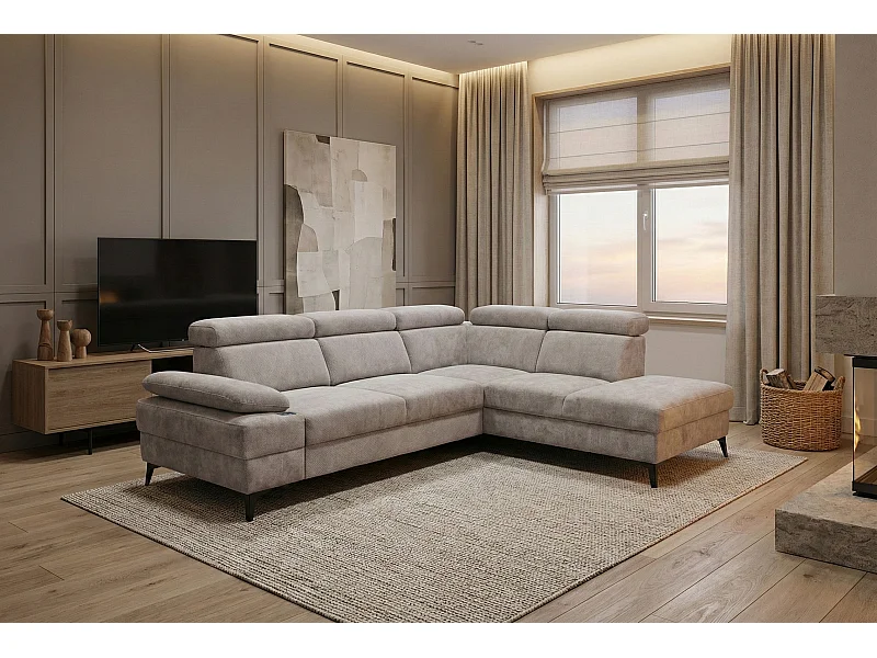 Moderne hoekbank Vigo met RELAX-functie en verstelbare hoofdsteunen – ideaal voor de woonkamer