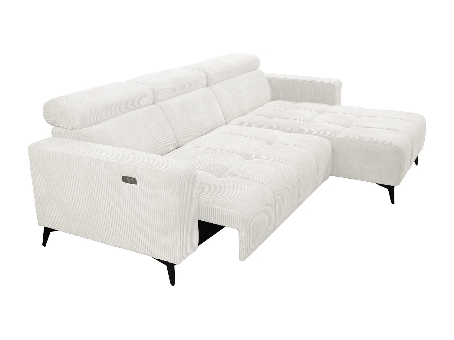 Nicolette - Canapé d’angle moderne avec fonction relax électrique