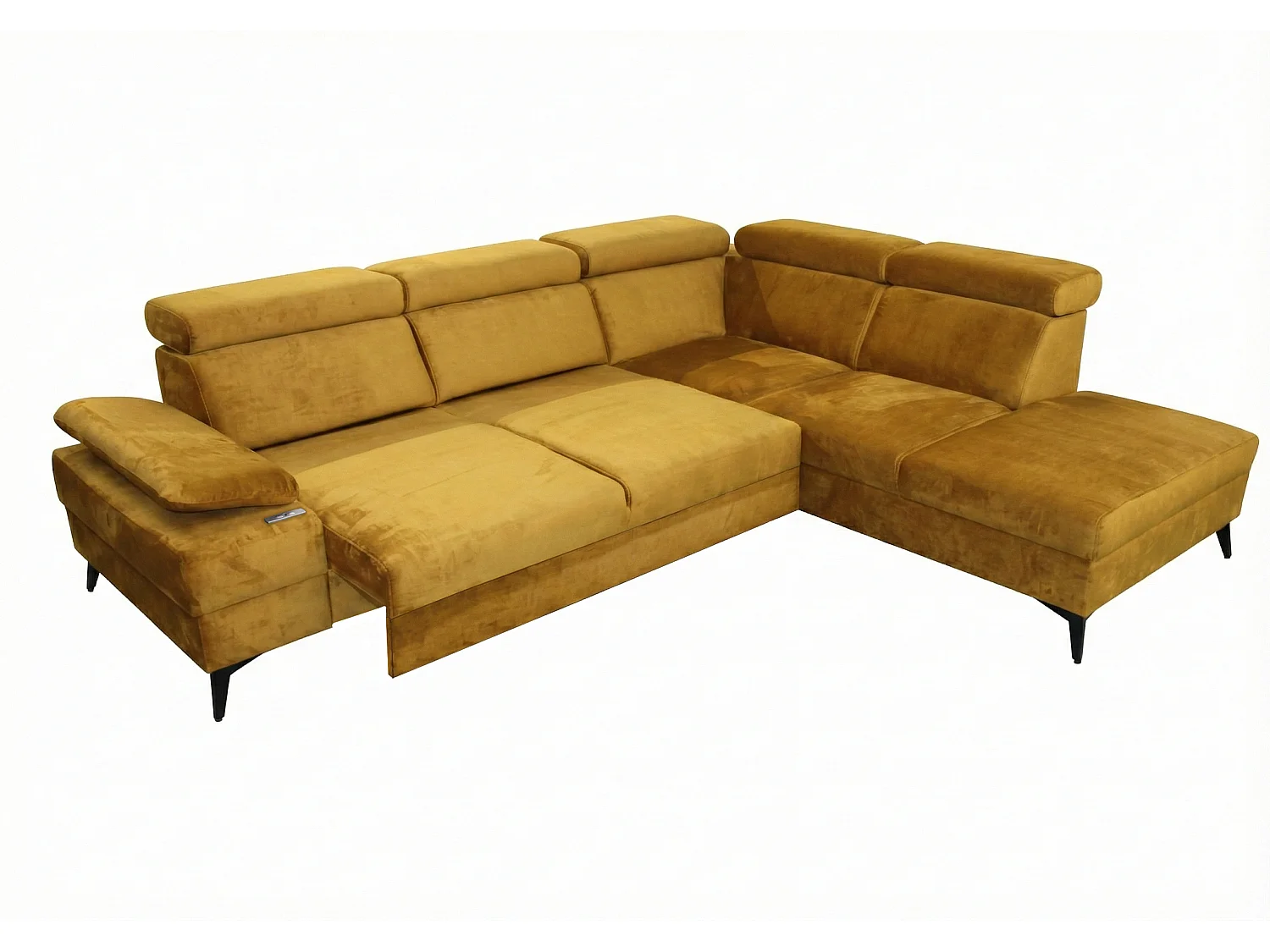 Canapé d’angle moderne Vigo avec fonction RELAX et appuie-têtes réglables – idéal pour le salon