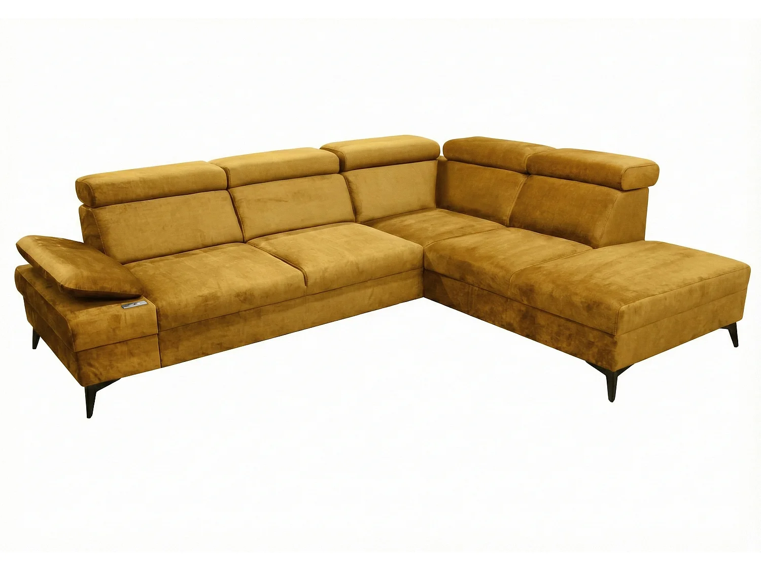 Canapé d’angle moderne Vigo avec fonction RELAX et appuie-têtes réglables – idéal pour le salon