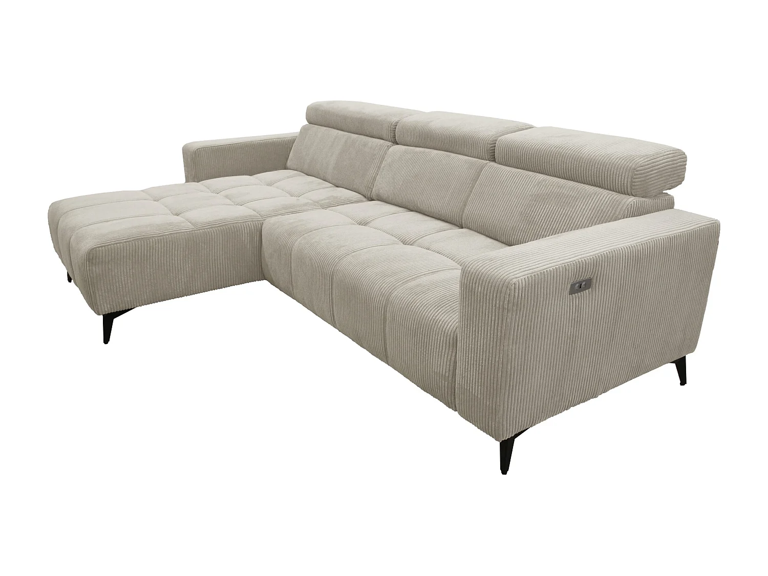 Nicolette – Moderne hoekbank met elektrische relaxfunctie