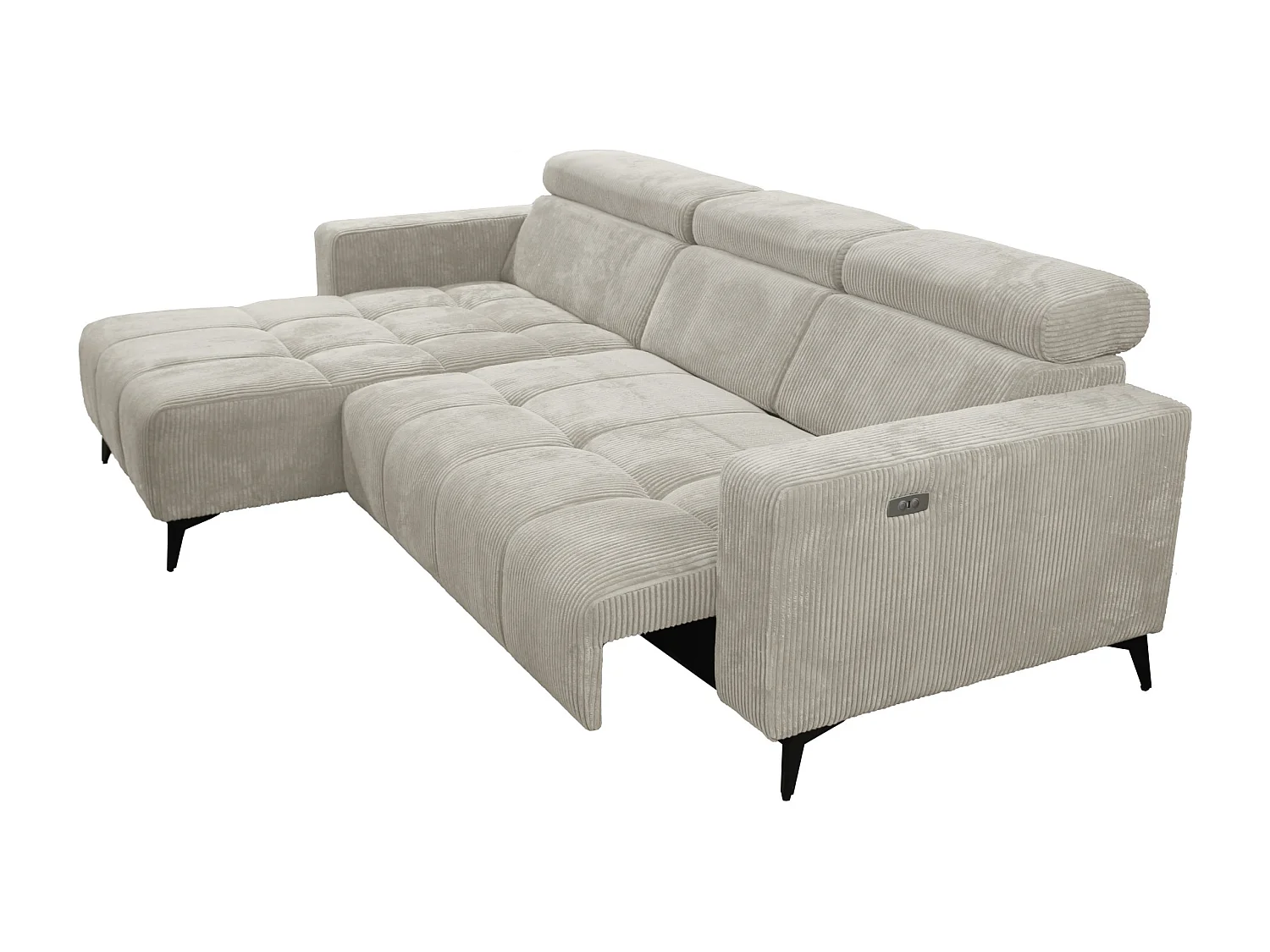 Nicolette - Canapé d’angle moderne avec fonction relax électrique