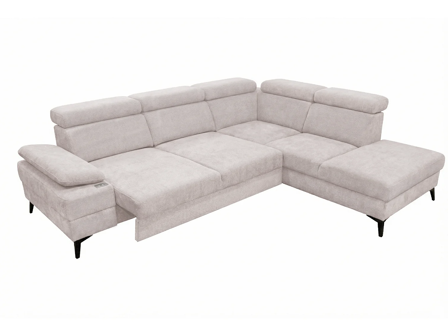 Canapé d’angle moderne Vigo avec fonction RELAX et appuie-têtes réglables – idéal pour le salon