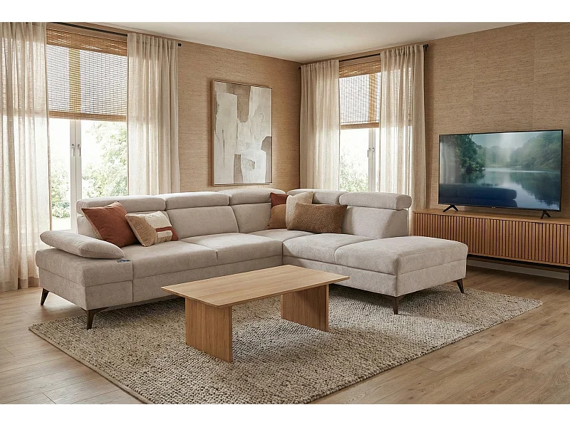 Moderne hoekbank Vigo met RELAX-functie en verstelbare hoofdsteunen – ideaal voor de woonkamer