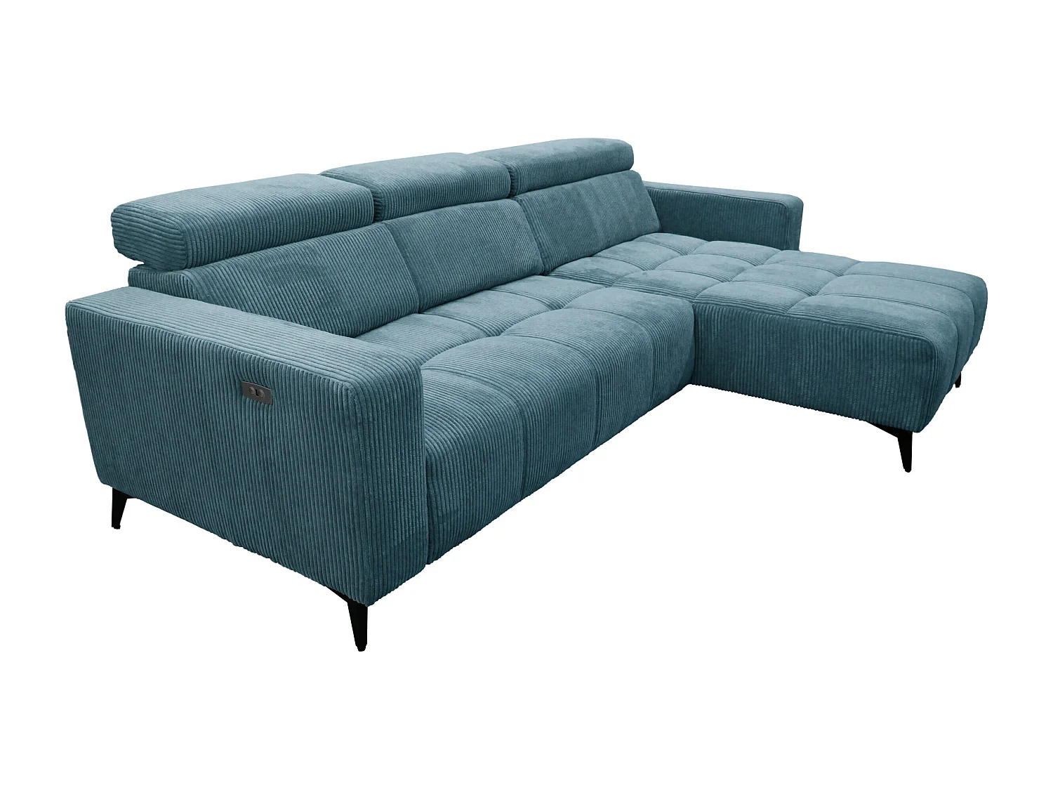 Nicolette - Canapé d’angle moderne avec fonction relax électrique