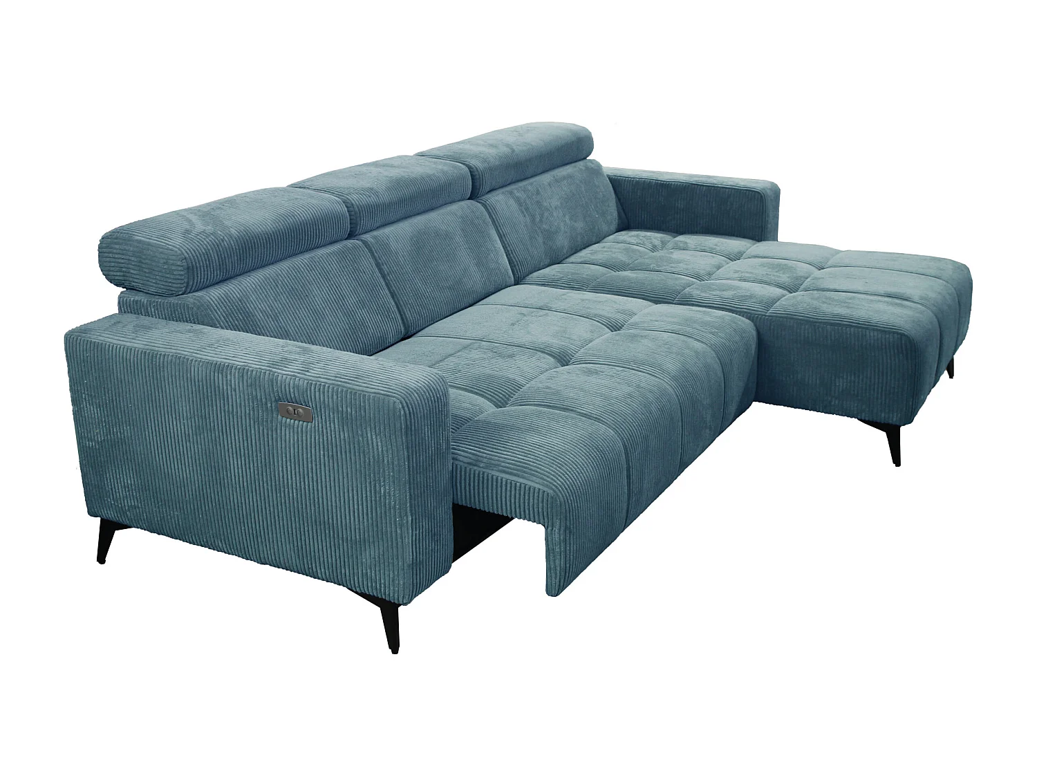 Nicolette - Canapé d’angle moderne avec fonction relax électrique