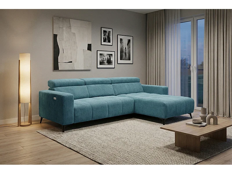 Nicolette – Moderne hoekbank met elektrische relaxfunctie