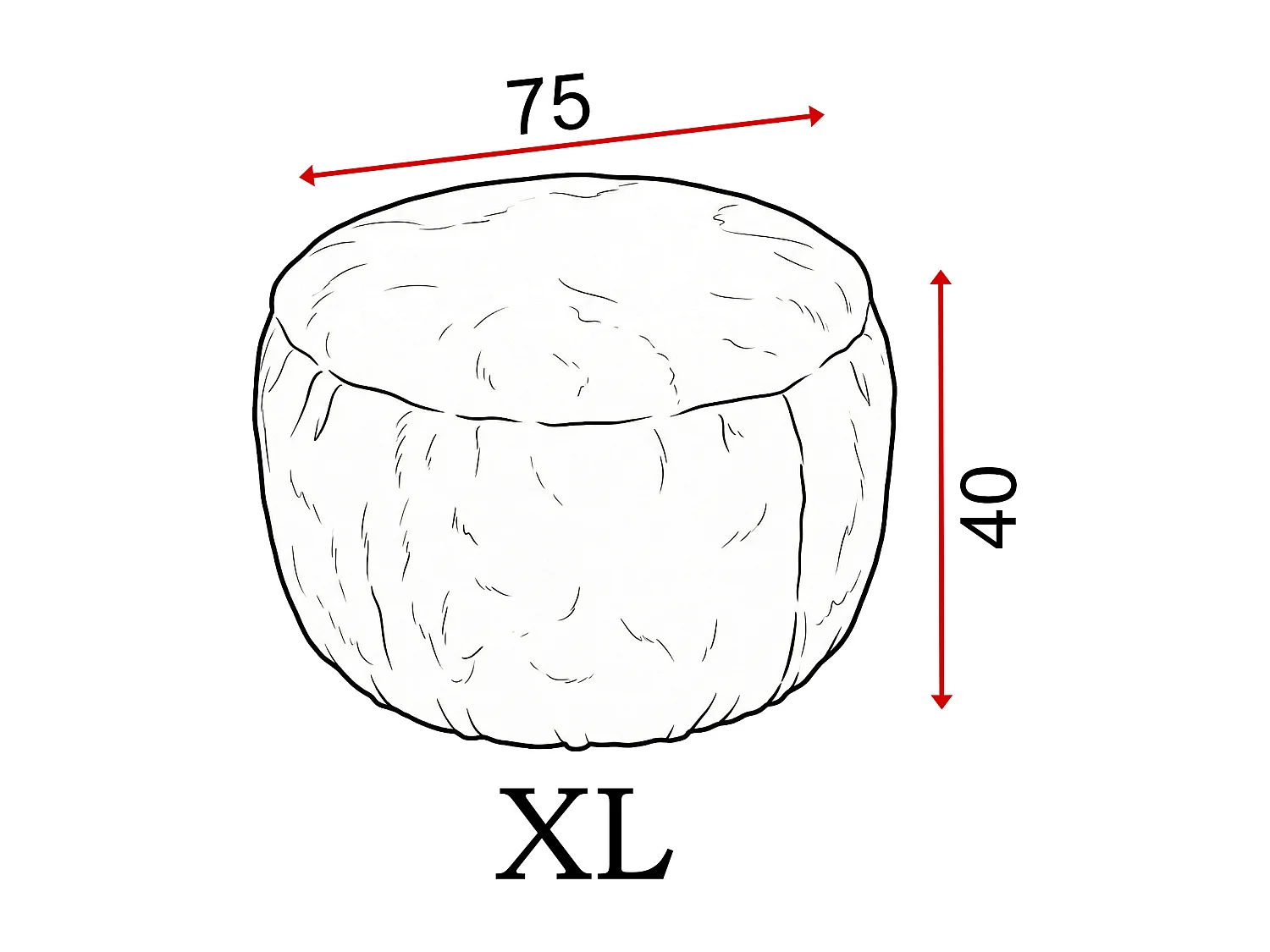 Pouf Boho XL élégant – design unique