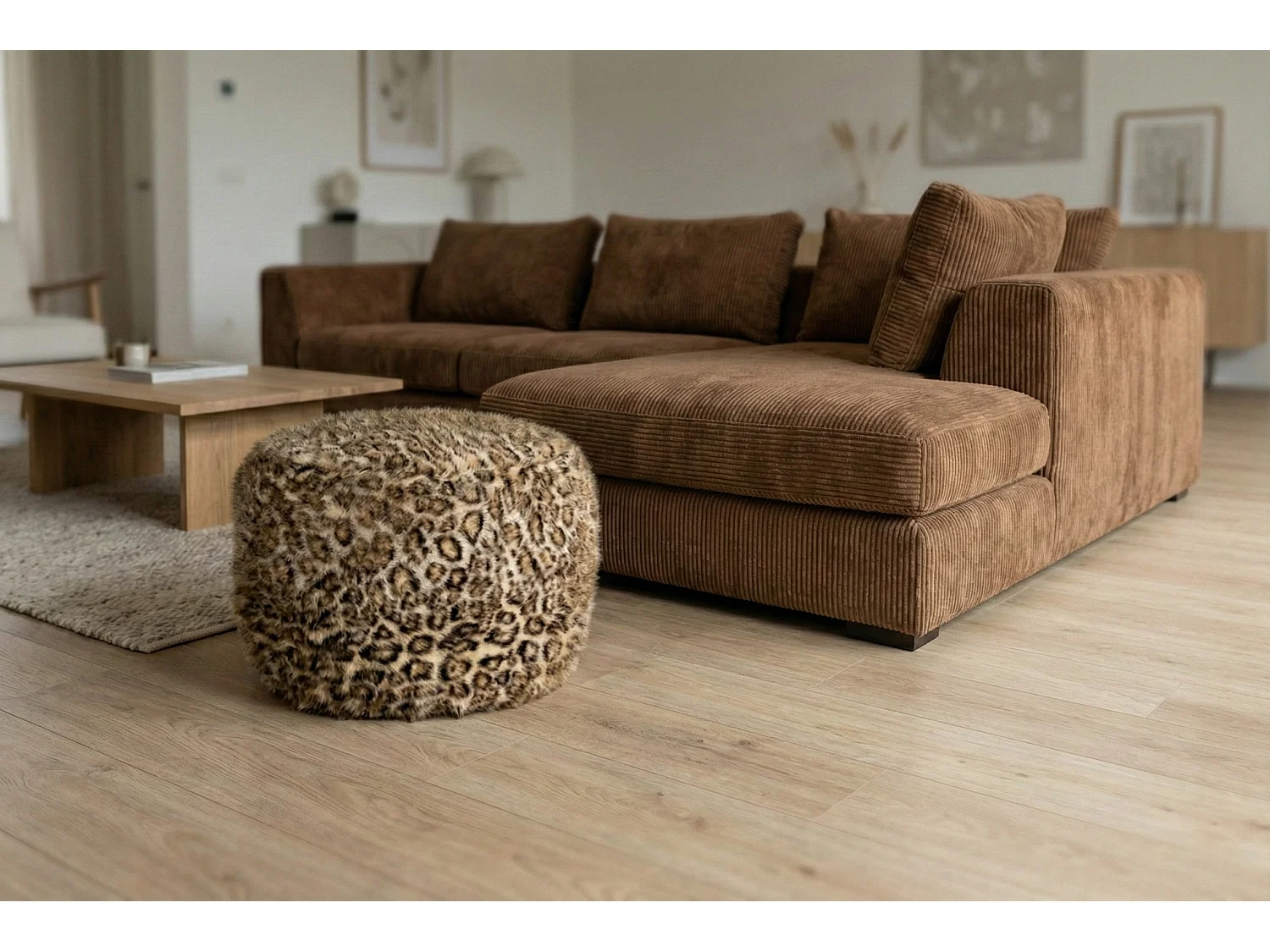 Pouf Boho XL élégant – design unique