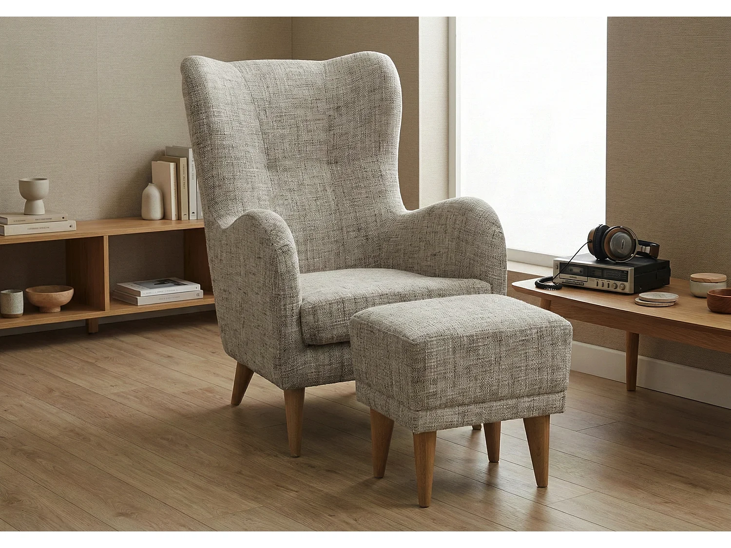 Relaxfauteuil Roland met voetenbank – ergonomisch comfort en tijdloos design
