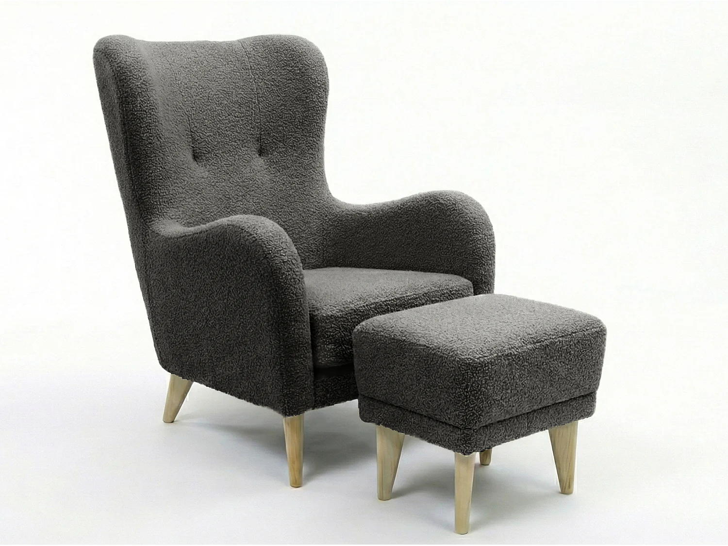 Fauteuil Roland de détente avec repose-pieds – confort ergonomique et design intemporel