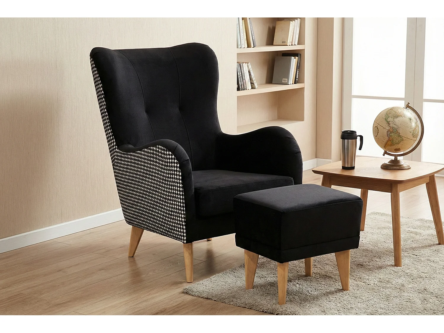 Relaxfauteuil Roland met voetenbank – ergonomisch comfort en tijdloos design