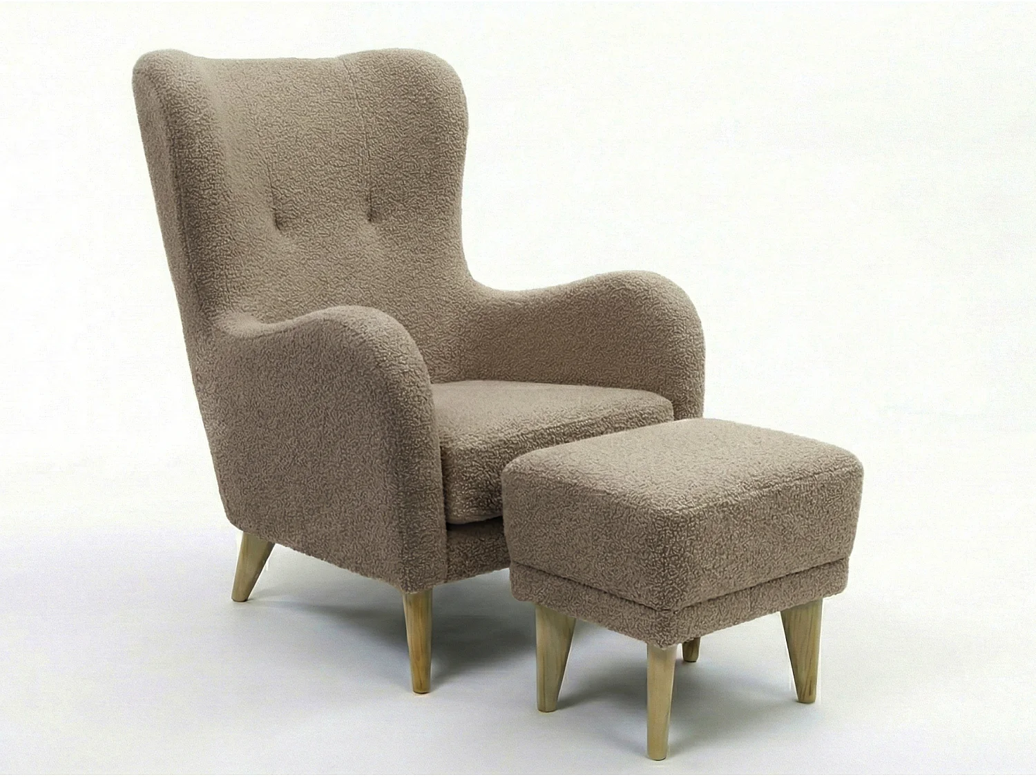 Fauteuil Roland de détente avec repose-pieds – confort ergonomique et design intemporel