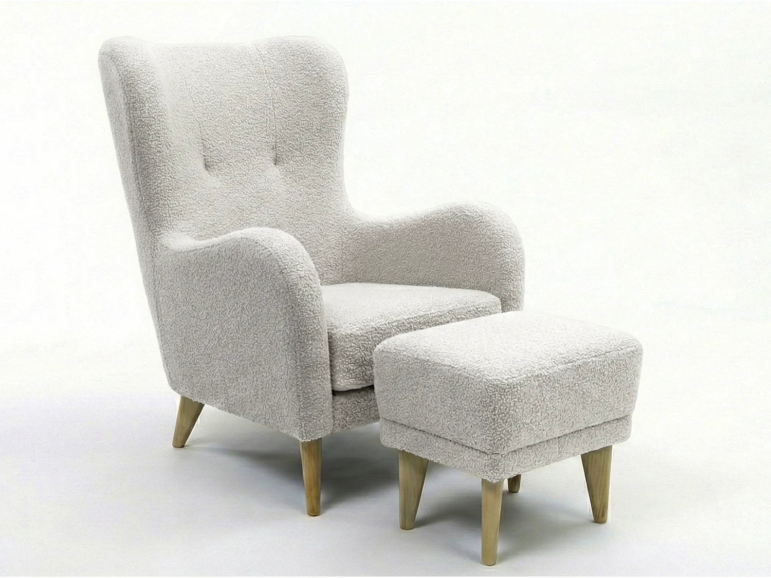 Fauteuil Roland de détente avec repose-pieds – confort ergonomique et design intemporel