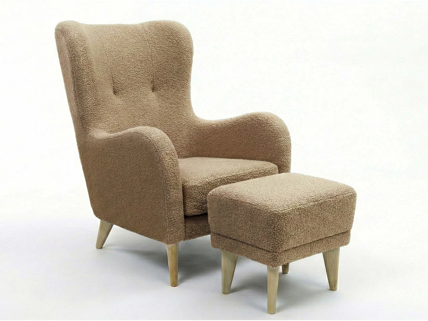 Fauteuil Roland de détente avec repose-pieds – confort ergonomique et design intemporel