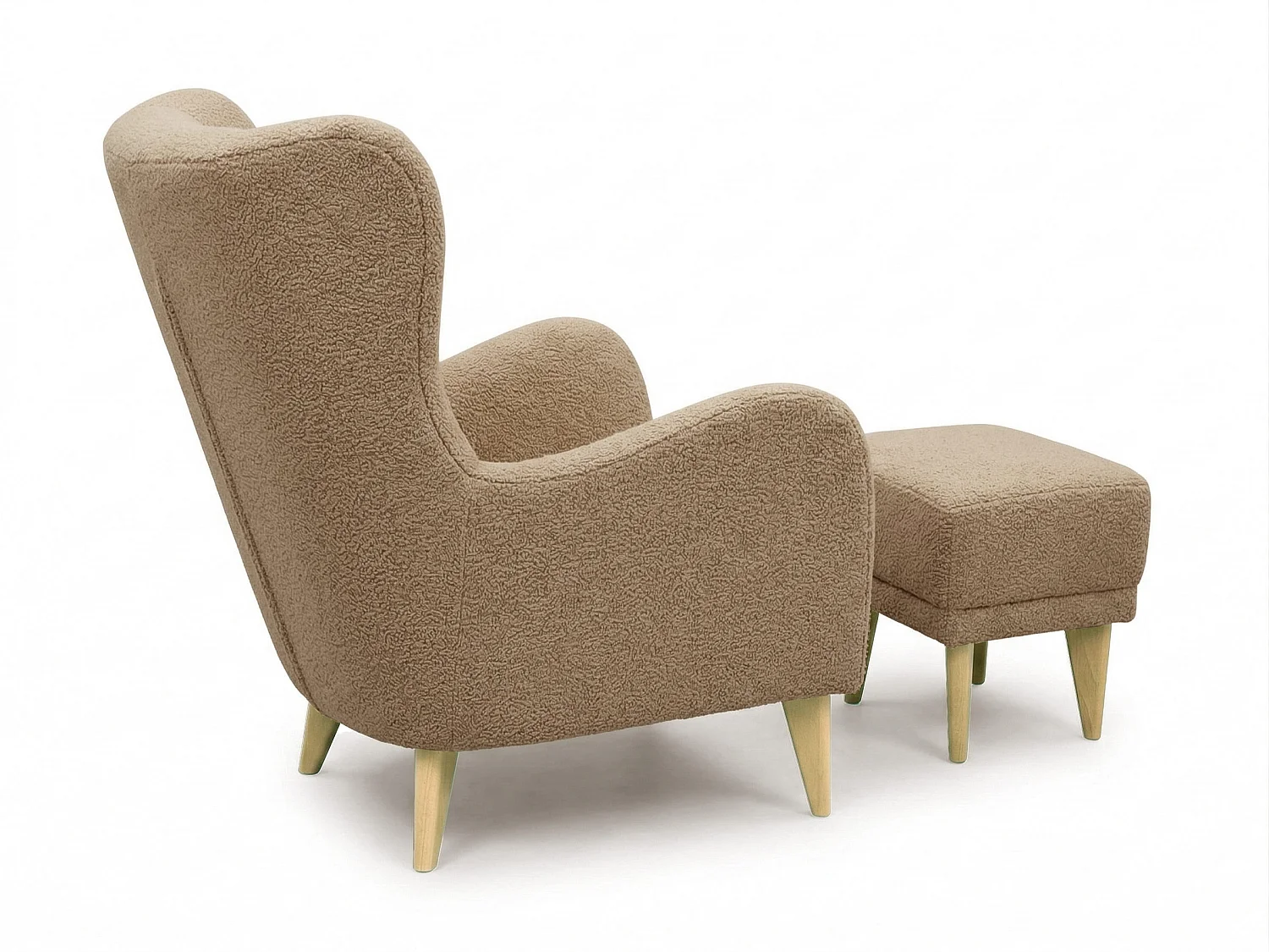 Fauteuil Roland de détente avec repose-pieds – confort ergonomique et design intemporel