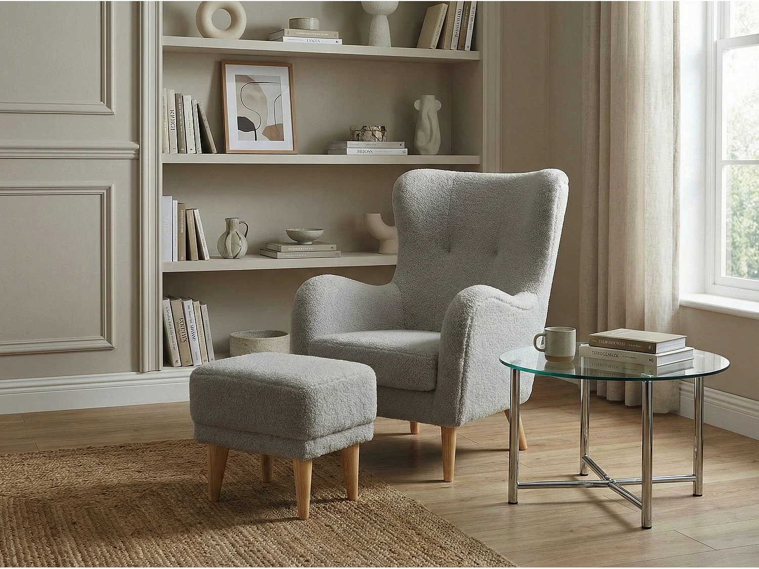 Relaxfauteuil Roland met voetenbank – ergonomisch comfort en tijdloos design