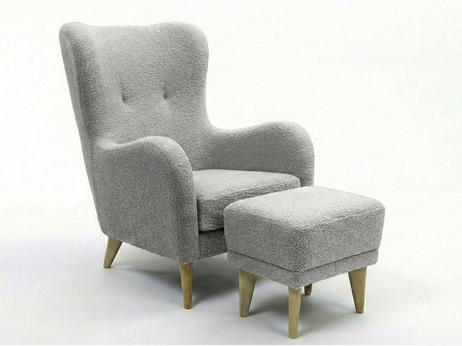 Fauteuil Roland de détente avec repose-pieds – confort ergonomique et design intemporel