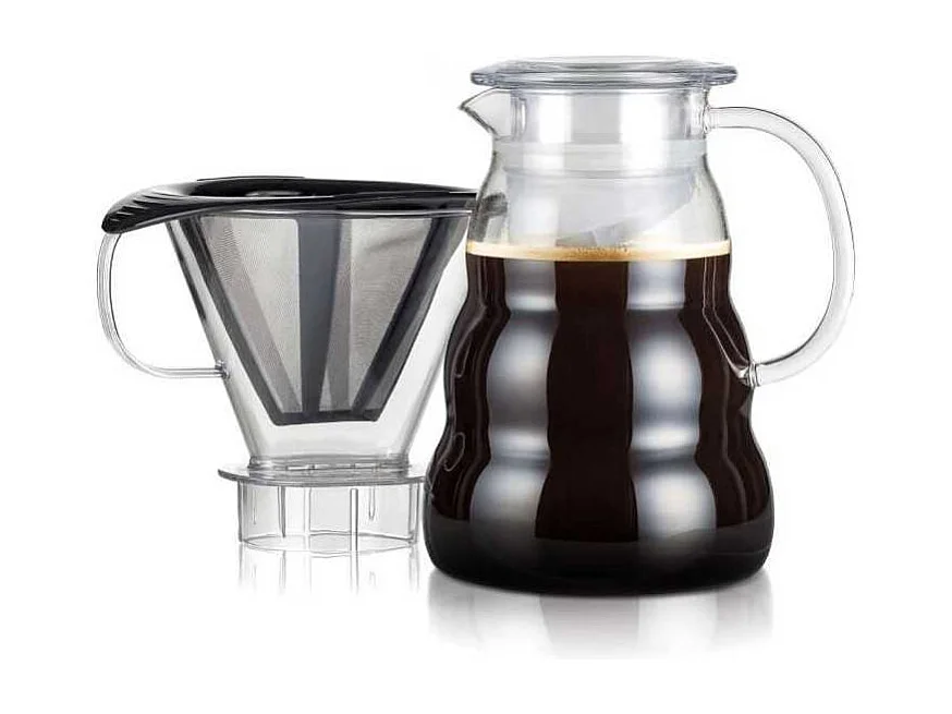 Cafetera BODUM Melior 8 tazas 1L con filtro permanente de acero inoxidable y jarra de vidrio borosilicato