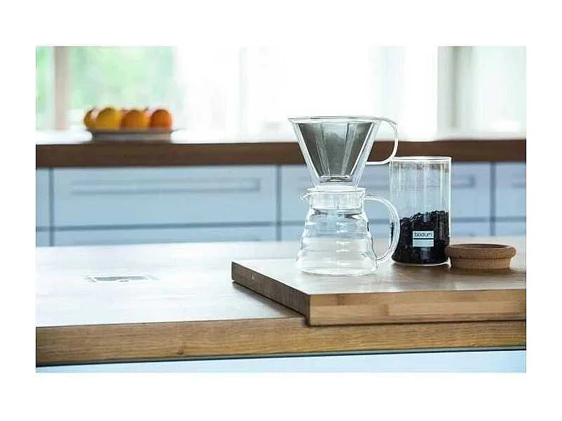 Cafetera BODUM Melior 8 tazas 1L con filtro permanente de acero inoxidable y jarra de vidrio borosilicato