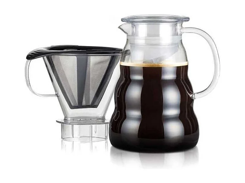 Cafetera BODUM Melior 8 tazas 1L con filtro permanente de acero inoxidable y jarra de vidrio borosilicato
