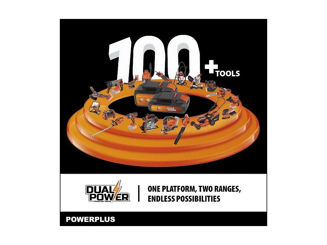 Tagliasiepi telescopico su asta 40V Dual Power POWDPG75380 – Lama 600 mm, portata 280 cm, taglio rami 20 mm, senza batteria