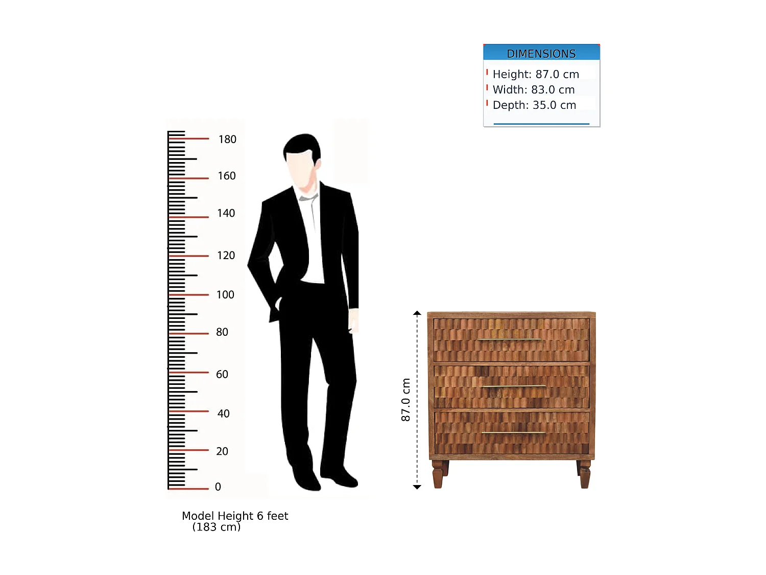 Artisan Furniture Commode Arno en finition Teak