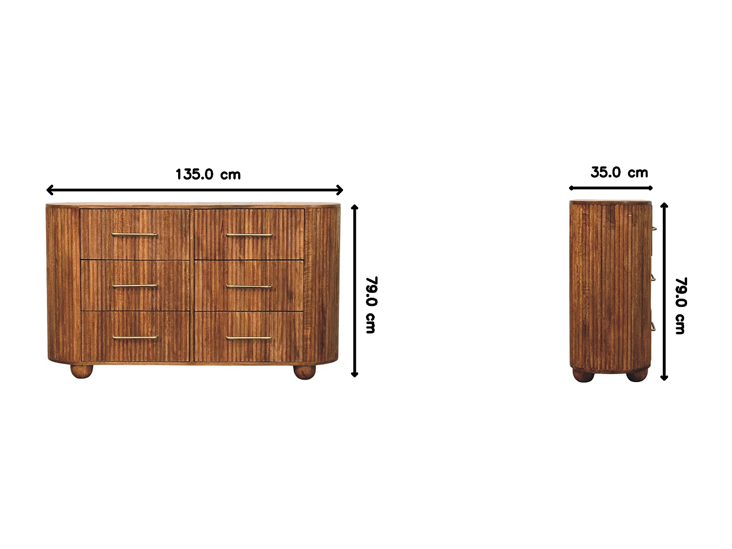 Artisan Furniture Commode Ridgefront en finition Amber Oak