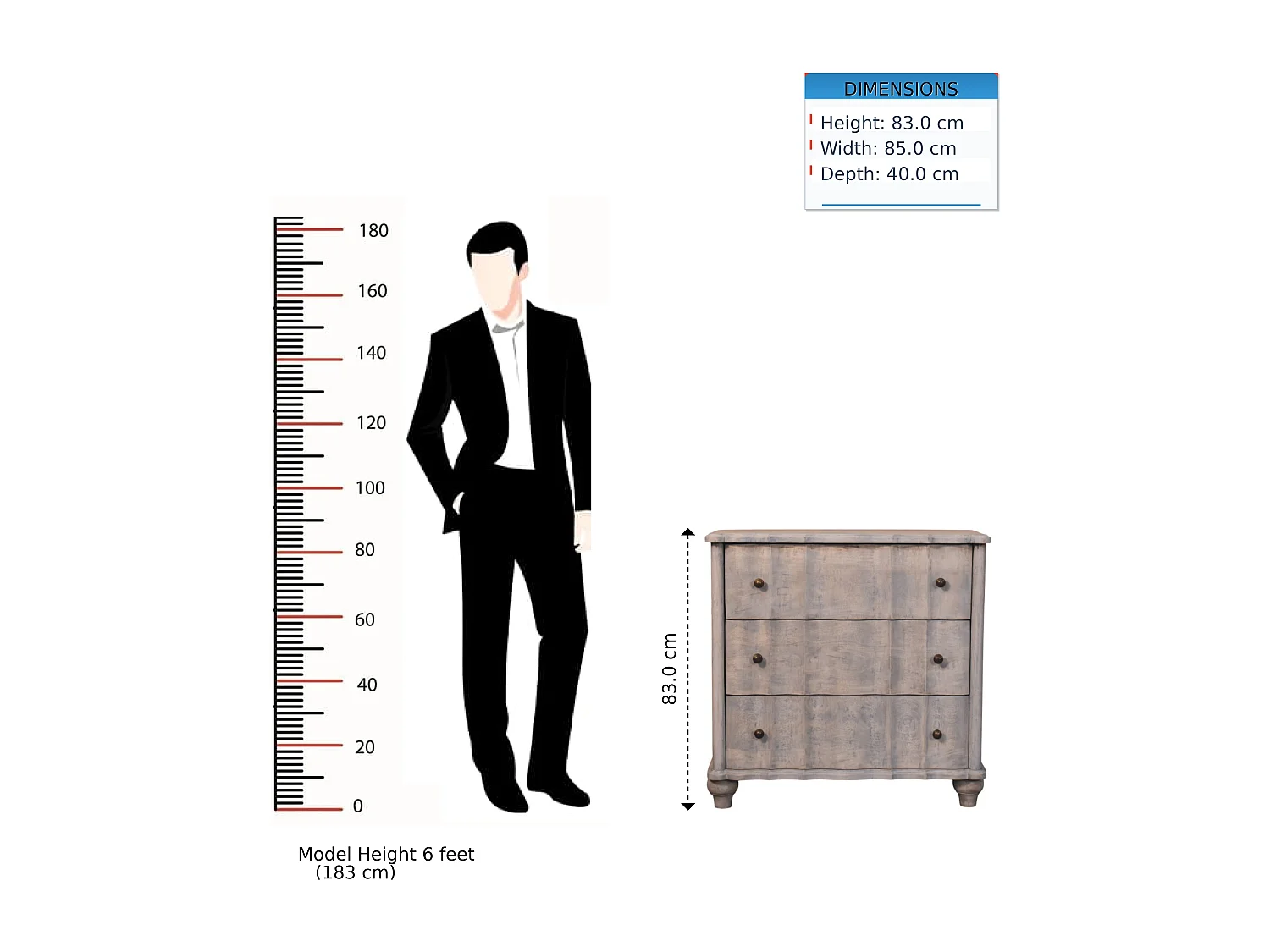 Artisan Furniture Commode à pieds courbés