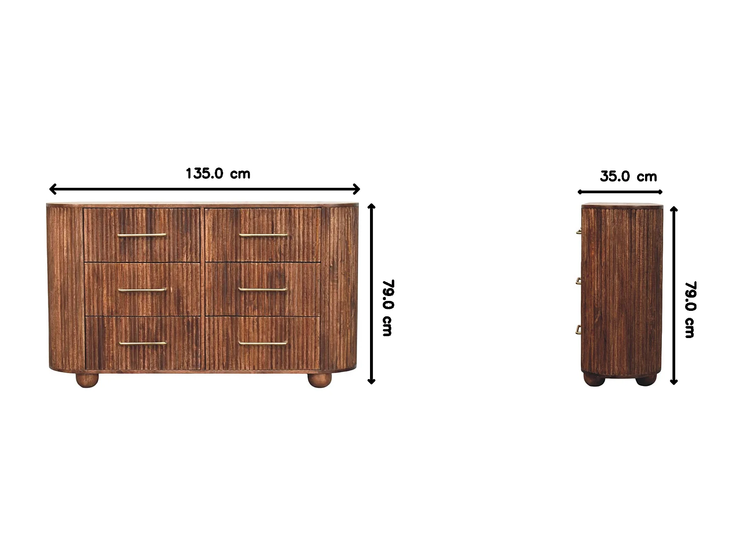 Artisan Furniture Commode Ridgefront en finition Roasted Almond