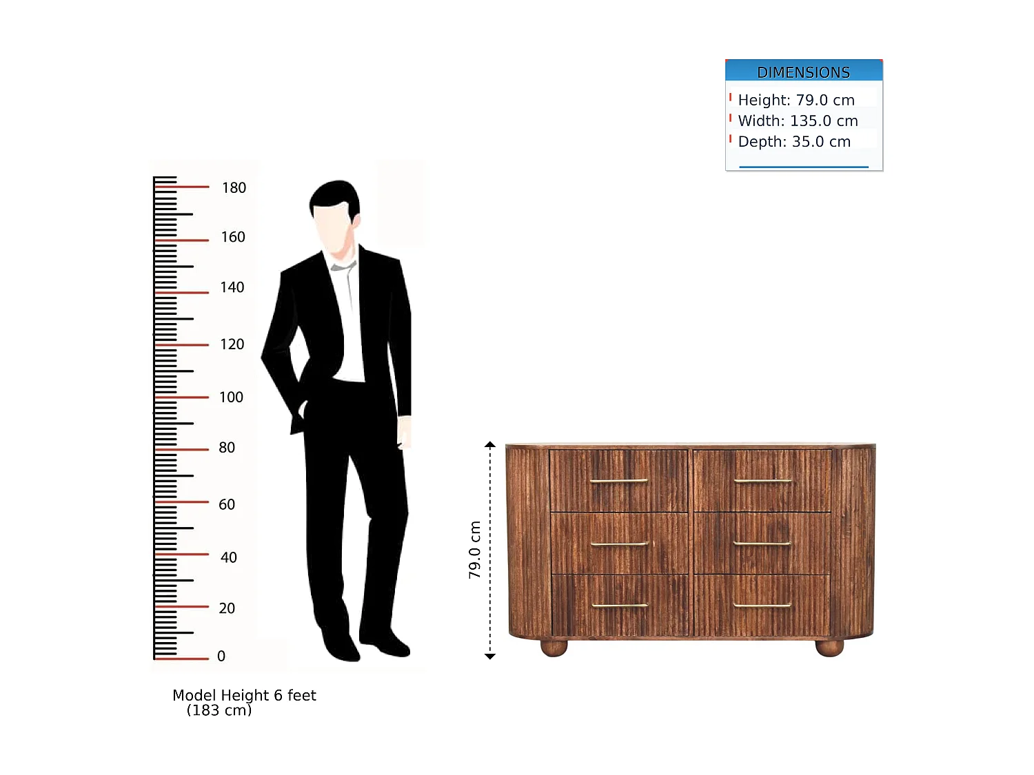 Artisan Furniture Commode Ridgefront en finition Roasted Almond